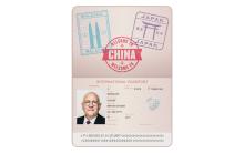 Sample international passport template with stamp