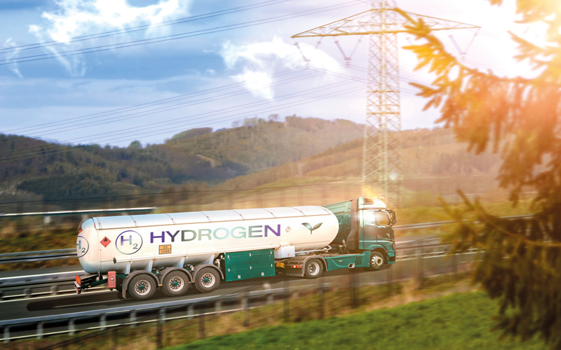 Truck with Hydrogen Tank - Credit: Getty -1433556160