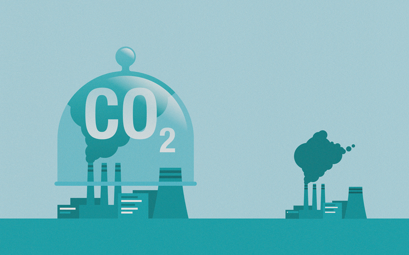 Carbon Capture Technology research - net CO2 footprint neutralize development strategy.CREDIT_istock-2230258838