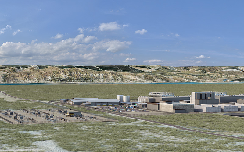 Industrial facility in a rural landscap.Image credit | X-Energy