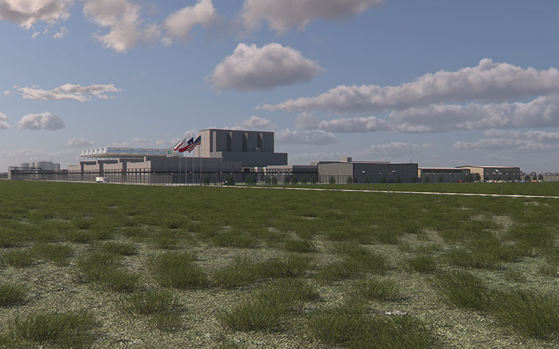 Long Mott Generating Station: A proposed four-unit Xe-100 plant (320Mwe/800Mwt) at a Dow manufacturing facility in Texas, supported by the US Department of Energy’s Advanced Reactor Demonstration Program. CREDIT_X-Energy.
